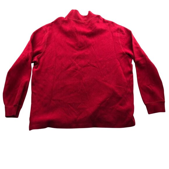 Polo Ralph Lauren Mens Sweater Size XL Pullover 1/4 Zip Stand Collar Casual Red - Picture 2 of 12